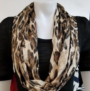 Leopard Single Loop Scarf